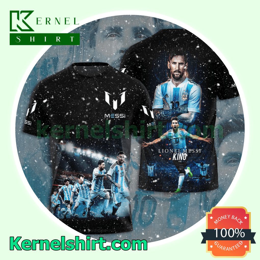 All Over Print Lionel Messi Argentina King World Cup Champion 2022 Sweatshirt Jacket