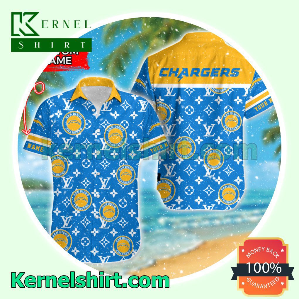 Los Angeles Chargers Luxury Louis Vuitton Beach Shirt