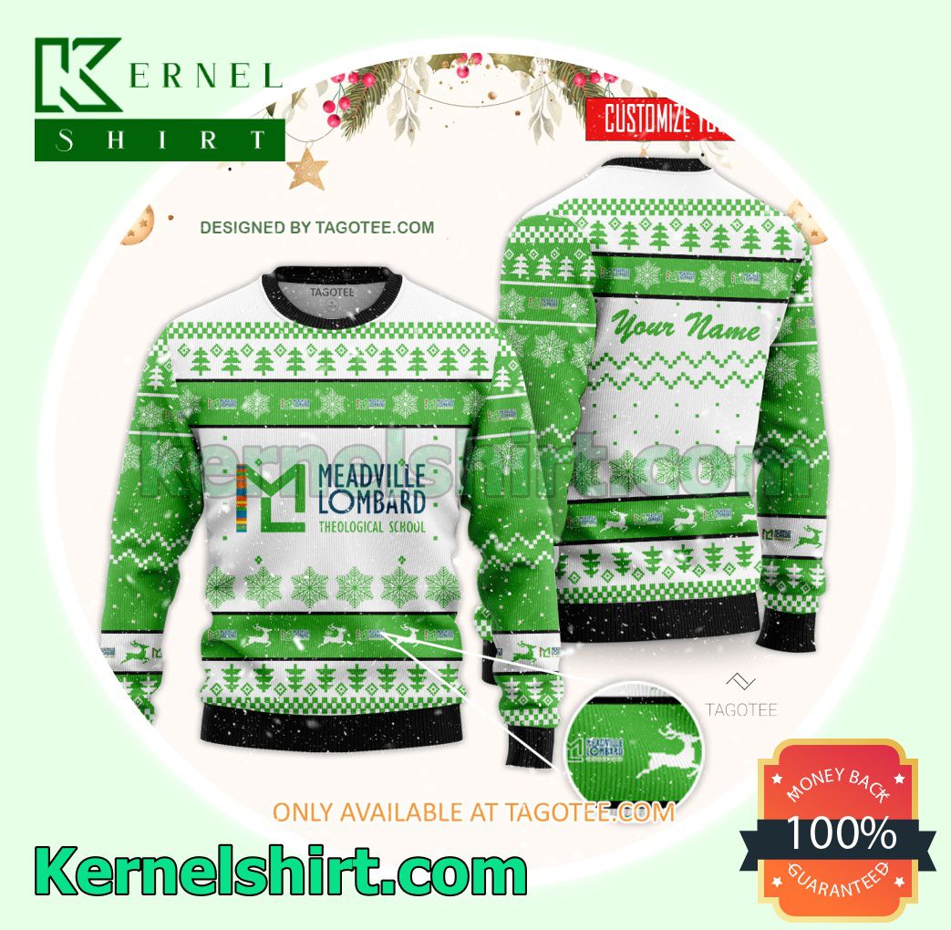 Meadville Lombard Theological School Logo Xmas Knit Sweaters