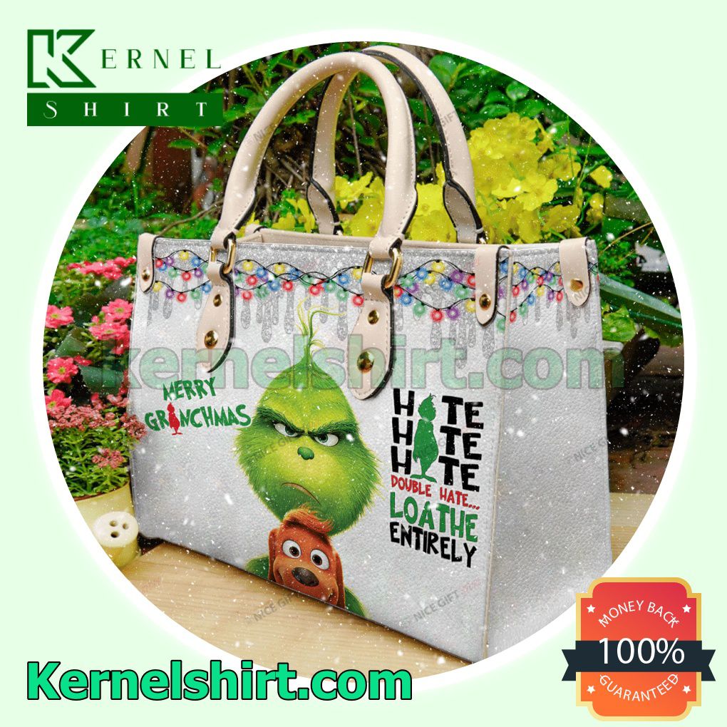 Review Merry Grinchmas Hate Hate Hate Double Hate Loathe Entirely Womens Tote Bag