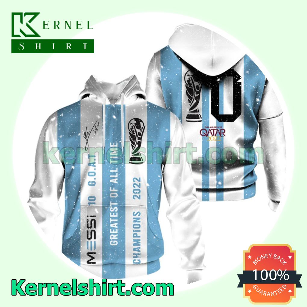All Over Print Messi 10 Goat Greatest Of All Time Champions 2022 Sweatshirt Jacket
