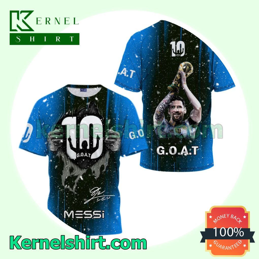 Messi 10 Goat Signature Sweatshirt Jacket