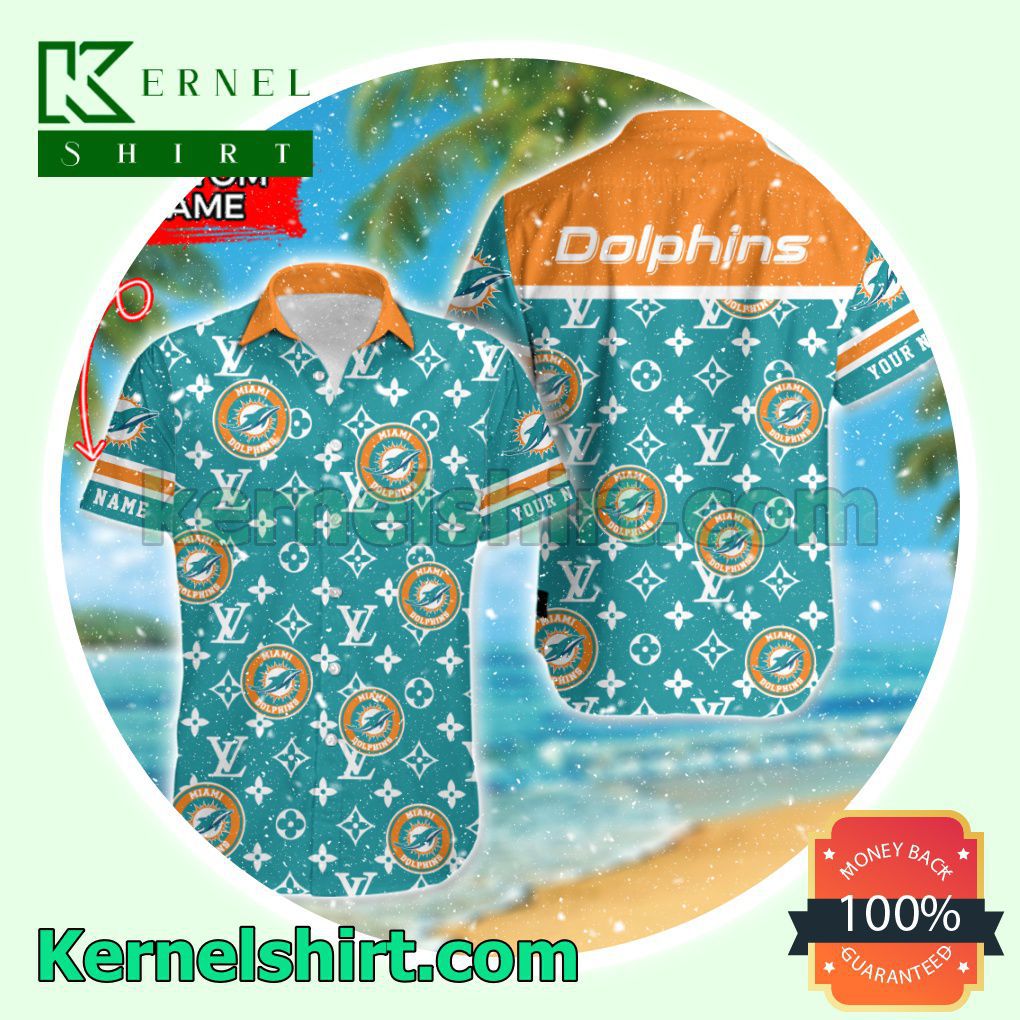 Miami Dolphins Luxury Louis Vuitton Beach Shirt