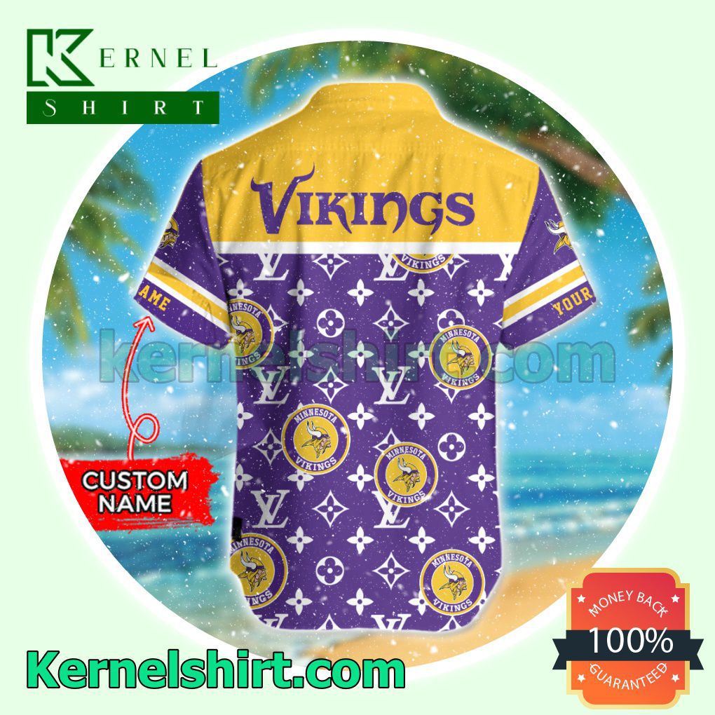 Hot Minnesota Vikings Luxury Louis Vuitton Beach Shirt