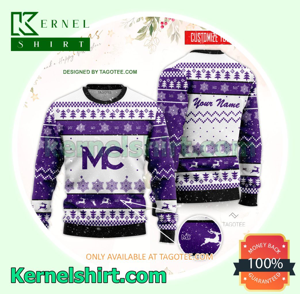 Montgomery College Logo Xmas Knit Sweaters