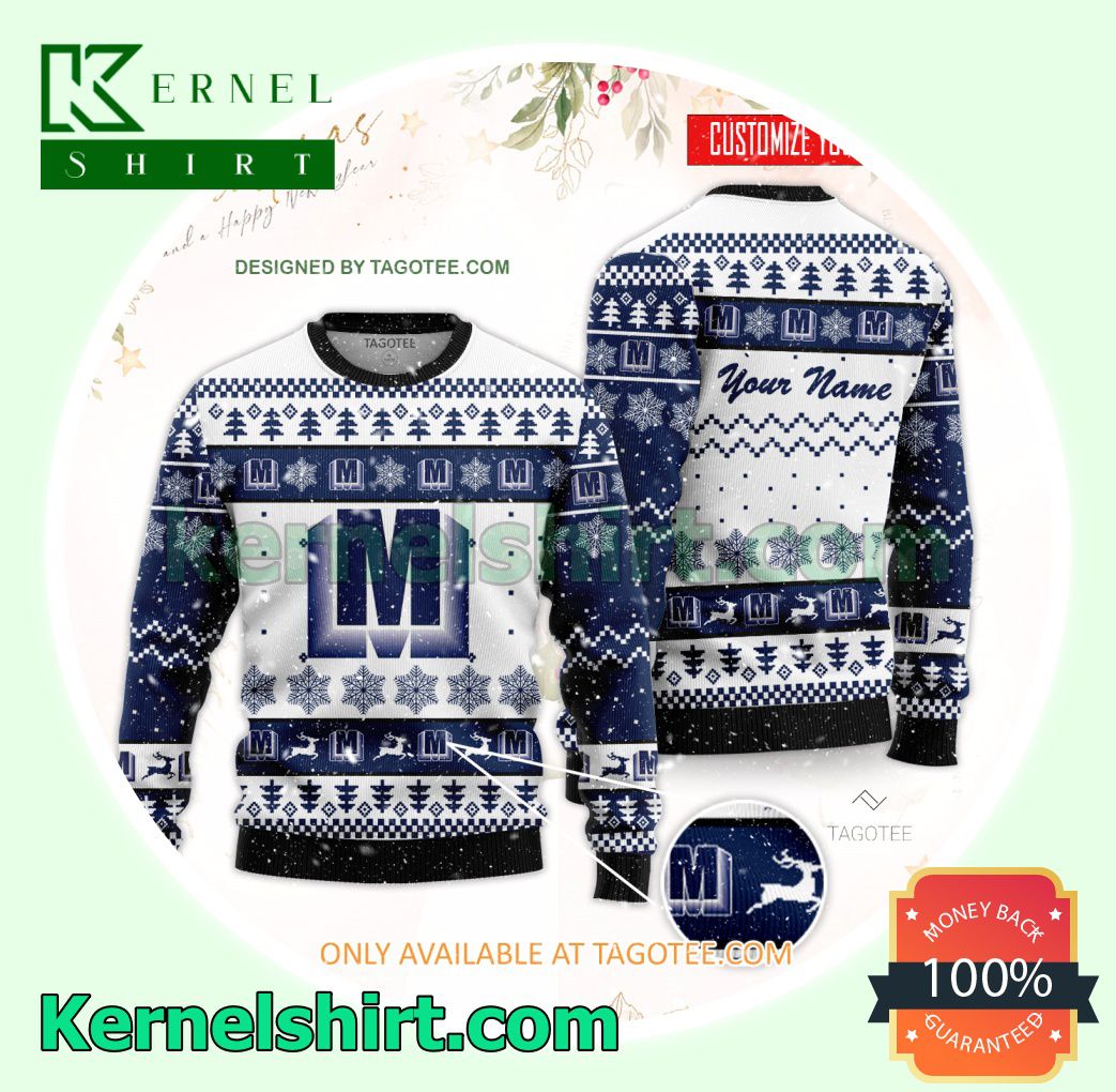 Mountain State College Logo Xmas Knit Sweaters