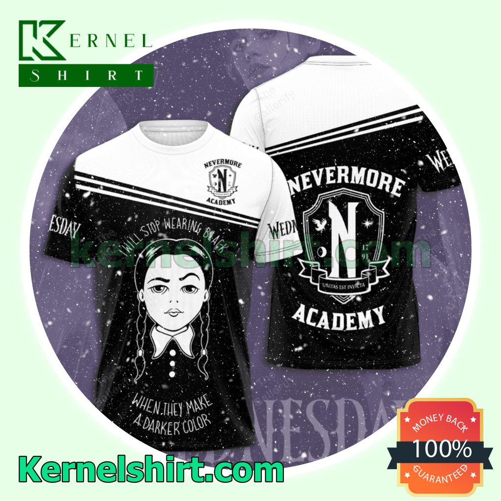 Nevermore Academy Black And White Sweatshirt a