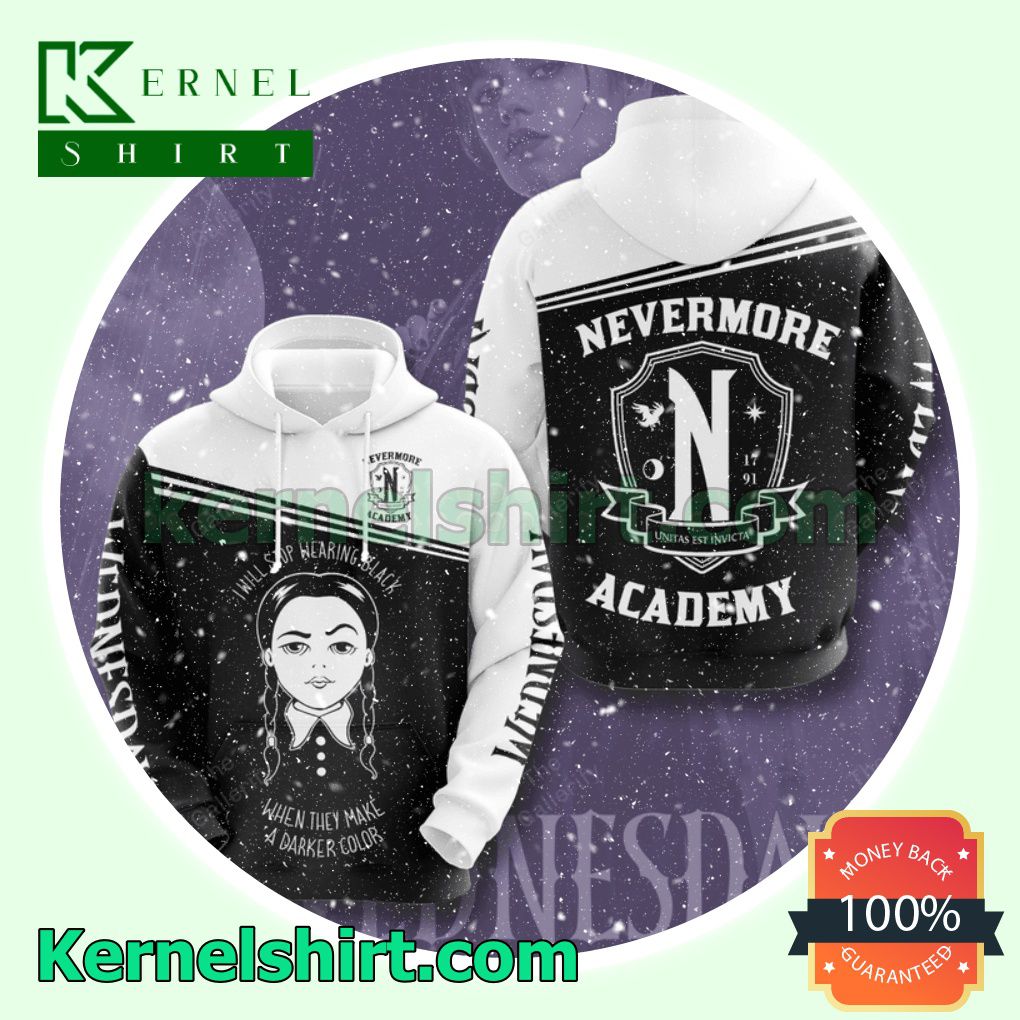 Nevermore Academy Black And White Sweatshirt