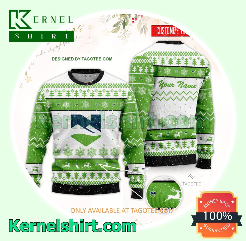 Northern Vermont University - Lyndon Logo Xmas Knit Sweaters