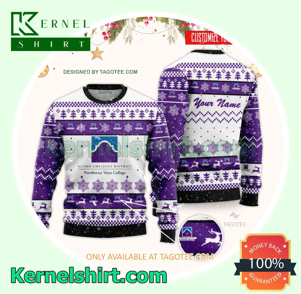 Northwest Vista College Logo Xmas Knit Sweaters