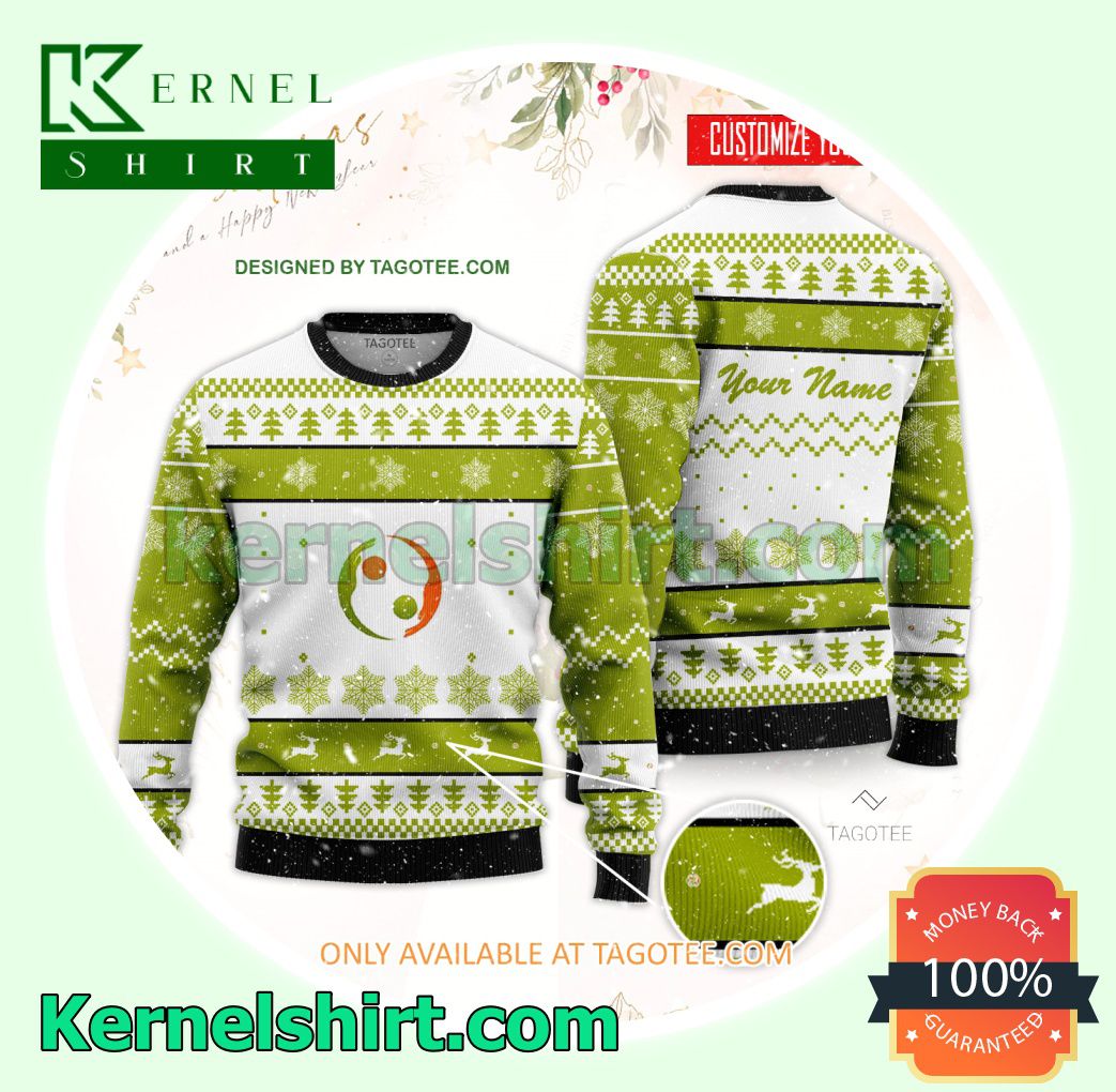 Onondaga School of Therapeutic Massage-Rochester Logo Xmas Knit Sweaters