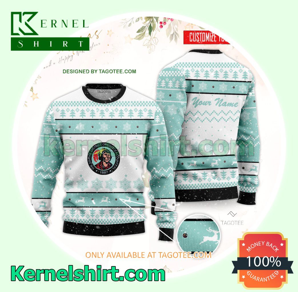 Osceola Technical College - St. Cloud Campus Logo Xmas Knit Sweaters