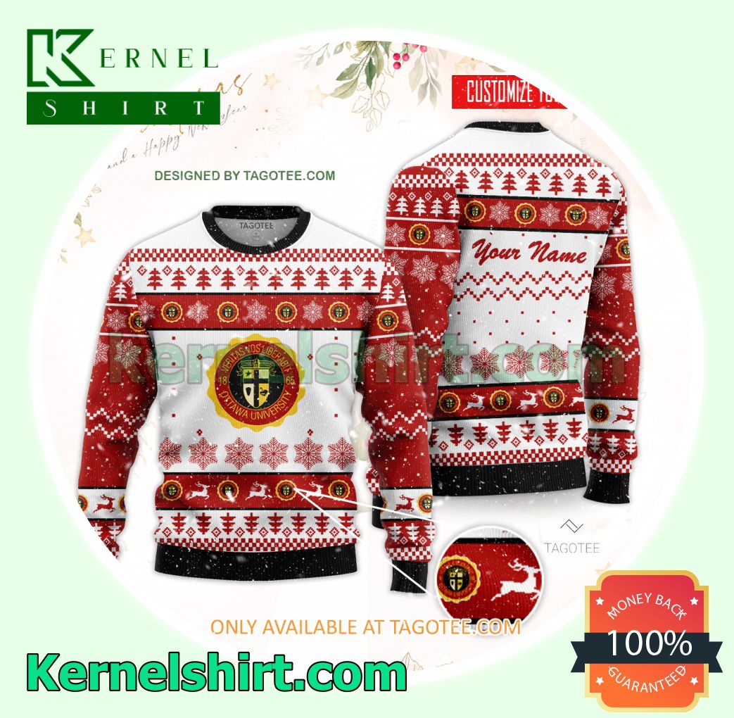 Ottawa University-Milwaukee Logo Xmas Knit Sweaters