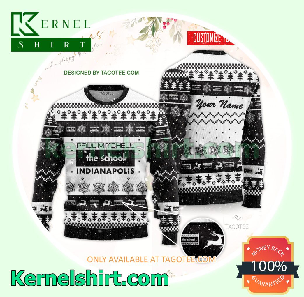 Paul Mitchell the School-Indianapolis Logo Xmas Knit Sweaters