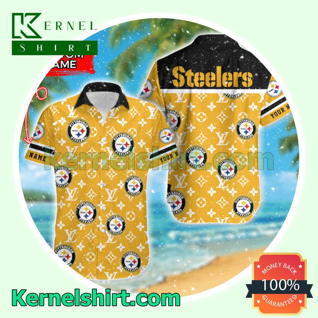 Pittsburgh Steelers Luxury Louis Vuitton Beach Shirt