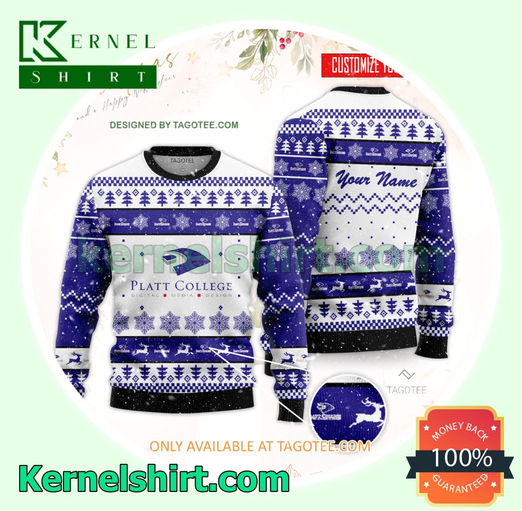 Platt College Logo Xmas Knit Sweaters