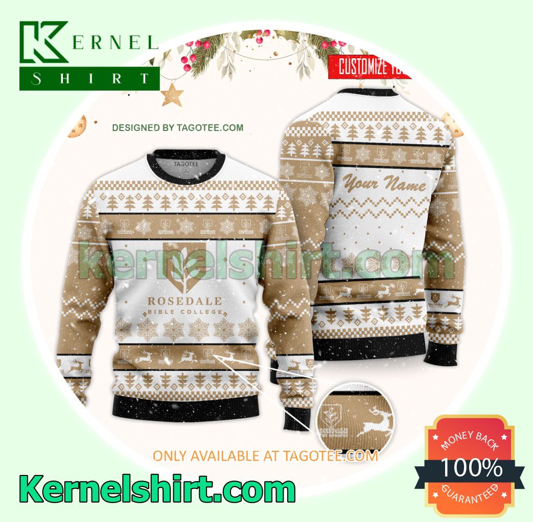 Rosedale Bible College Logo Xmas Knit Sweaters