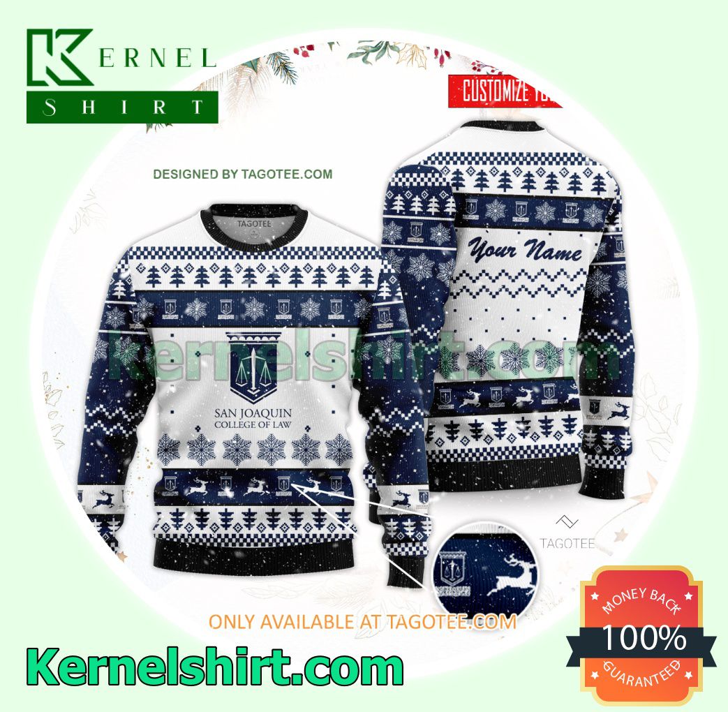 San Joaquin College of Law Logo Xmas Knit Sweaters