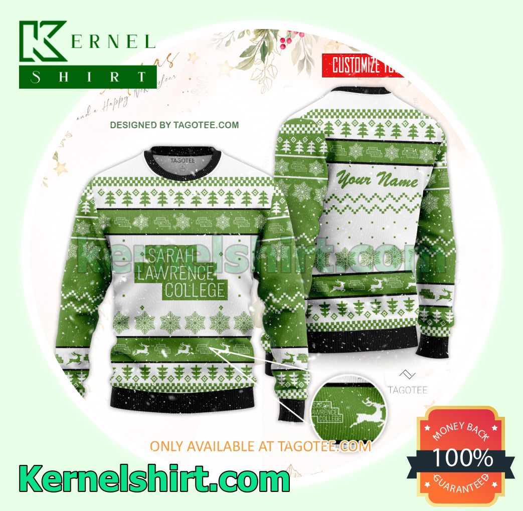 Sarah Lawrence College Logo Xmas Knit Sweaters