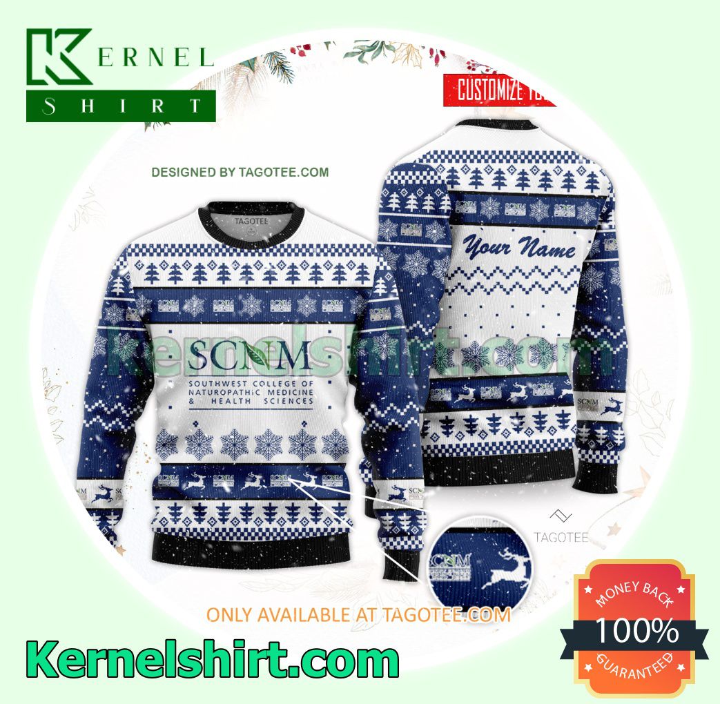 Southwest College of Naturopathic Medicine Logo Xmas Knit Sweaters