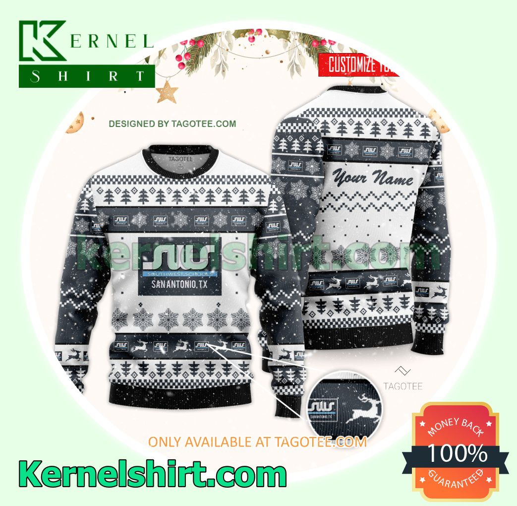 Southwest School of Business and Technical Careers-San Antonio Logo Xmas Knit Sweaters