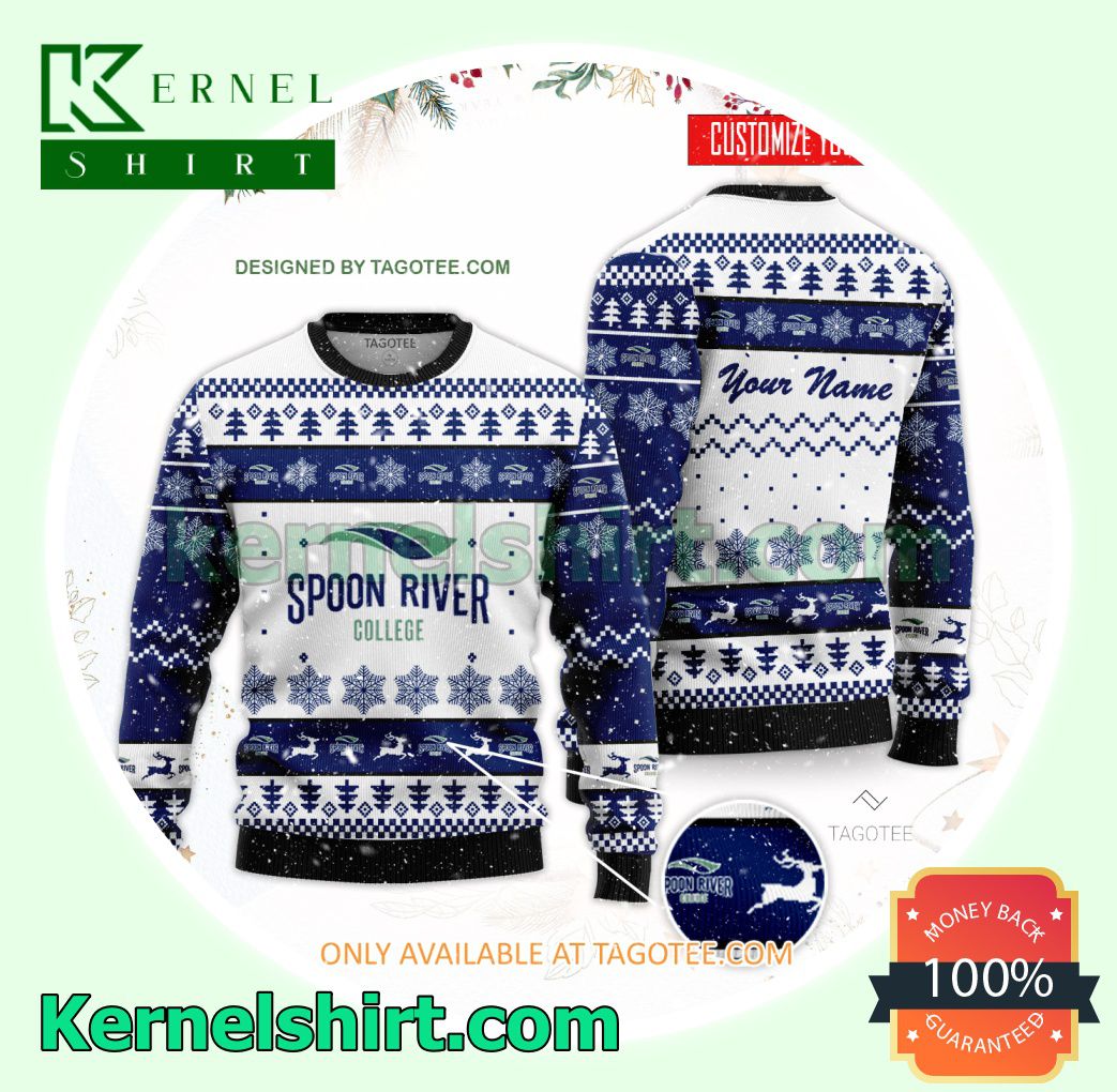 Spoon River College Logo Xmas Knit Sweaters