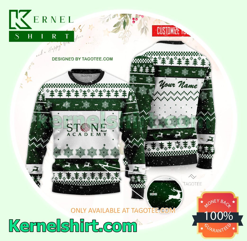 Stone Academy-Waterbury Logo Xmas Knitted Sweaters