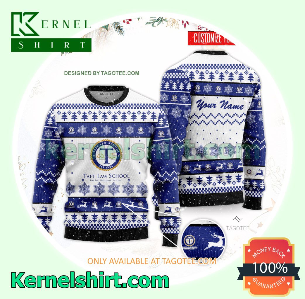 Taft Law School Logo Xmas Knit Sweaters