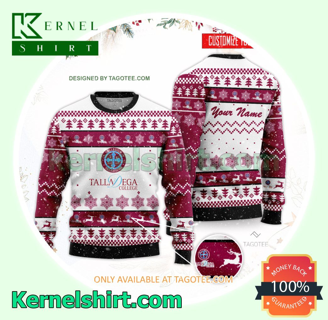 Talladega College Logo Xmas Knit Sweaters