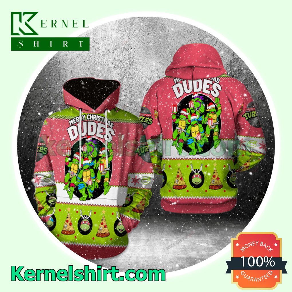 Teenage Mutant Ninja Turtles Merry Christmas Dudes Hooded Sweatshirts