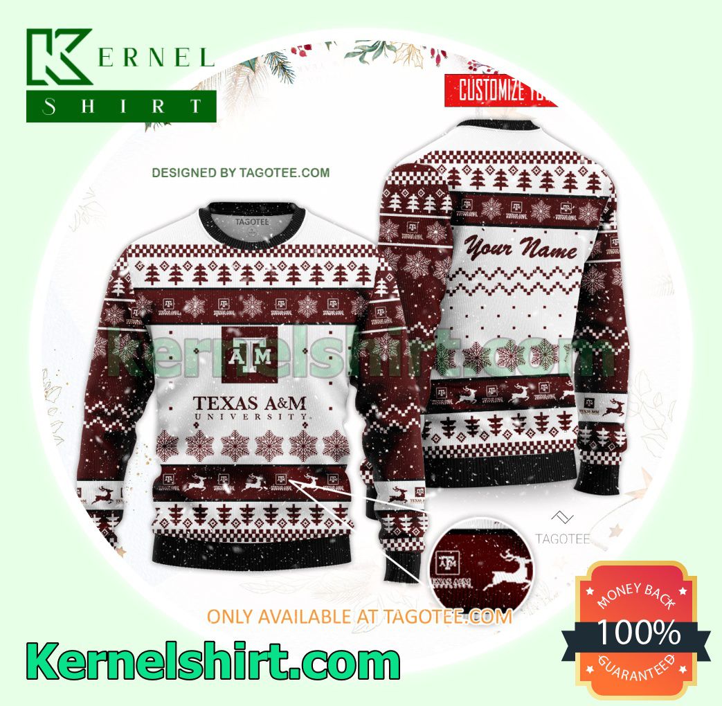 Texas A & M University-College Station Logo Xmas Knit Sweaters