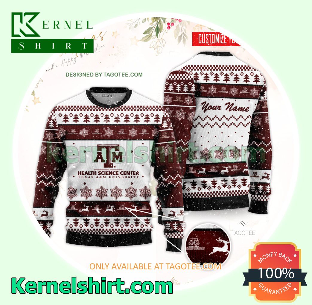 Texas A&M University System Health Science Center Logo Xmas Knit Sweaters