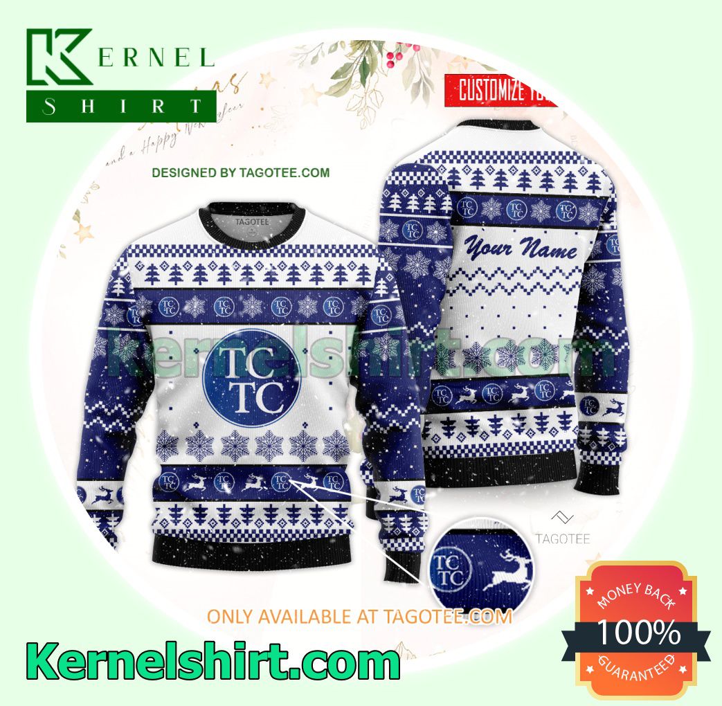 Texas County Technical College Logo Xmas Knit Sweaters