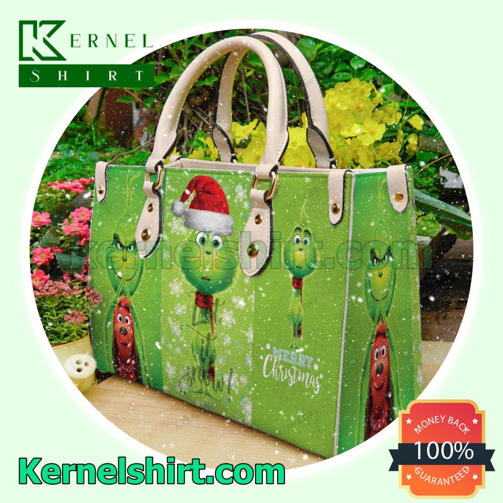 3D The Grinch Merry Christmas Let It Snow Womens Tote Bag