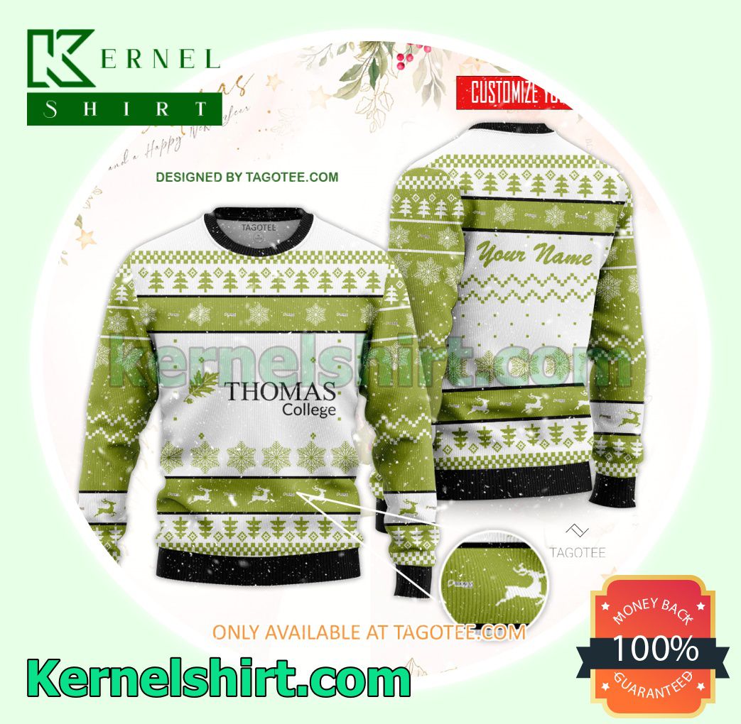 Thomas College Logo Xmas Knitted Sweaters