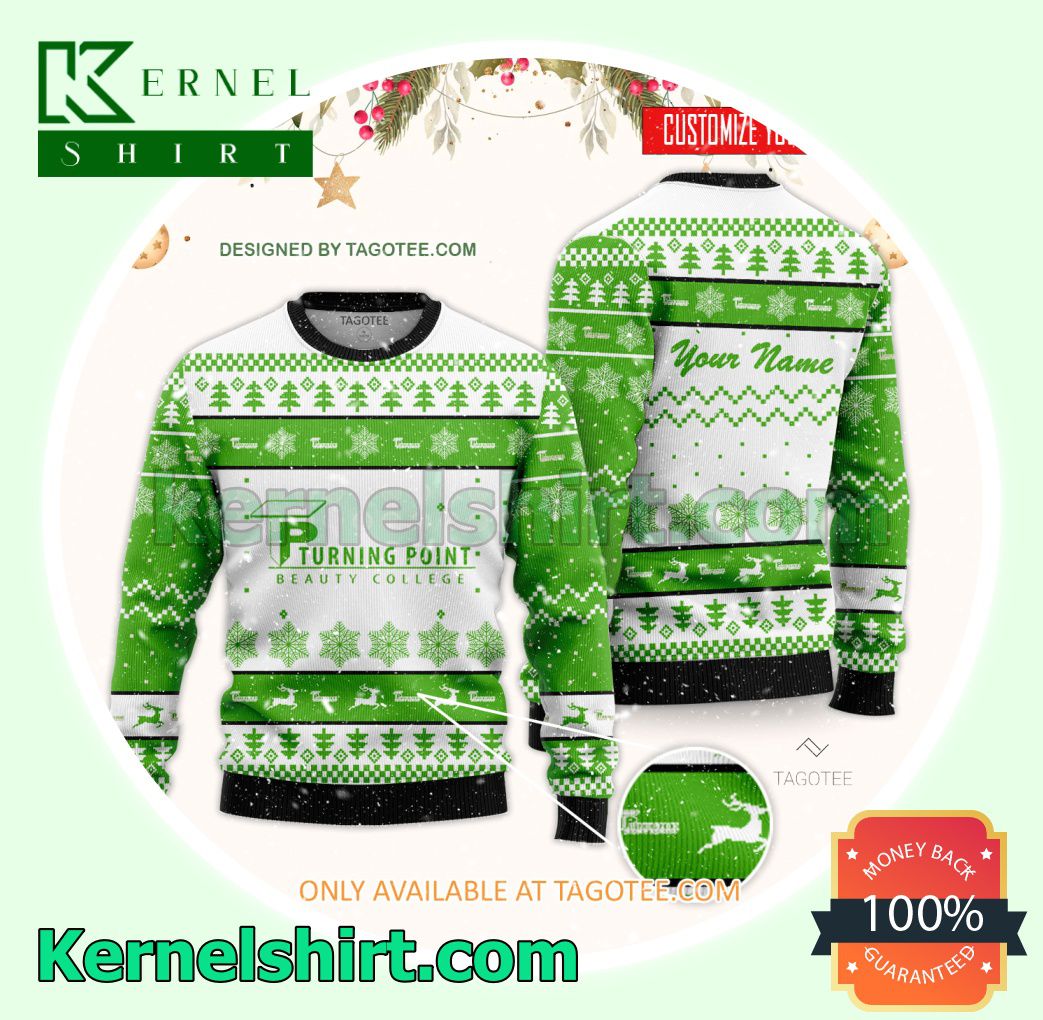 Turning Point Beauty College Logo Xmas Knit Sweaters