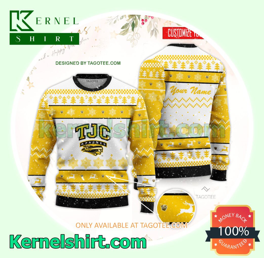 Tyler Junior College Logo Xmas Knit Sweaters