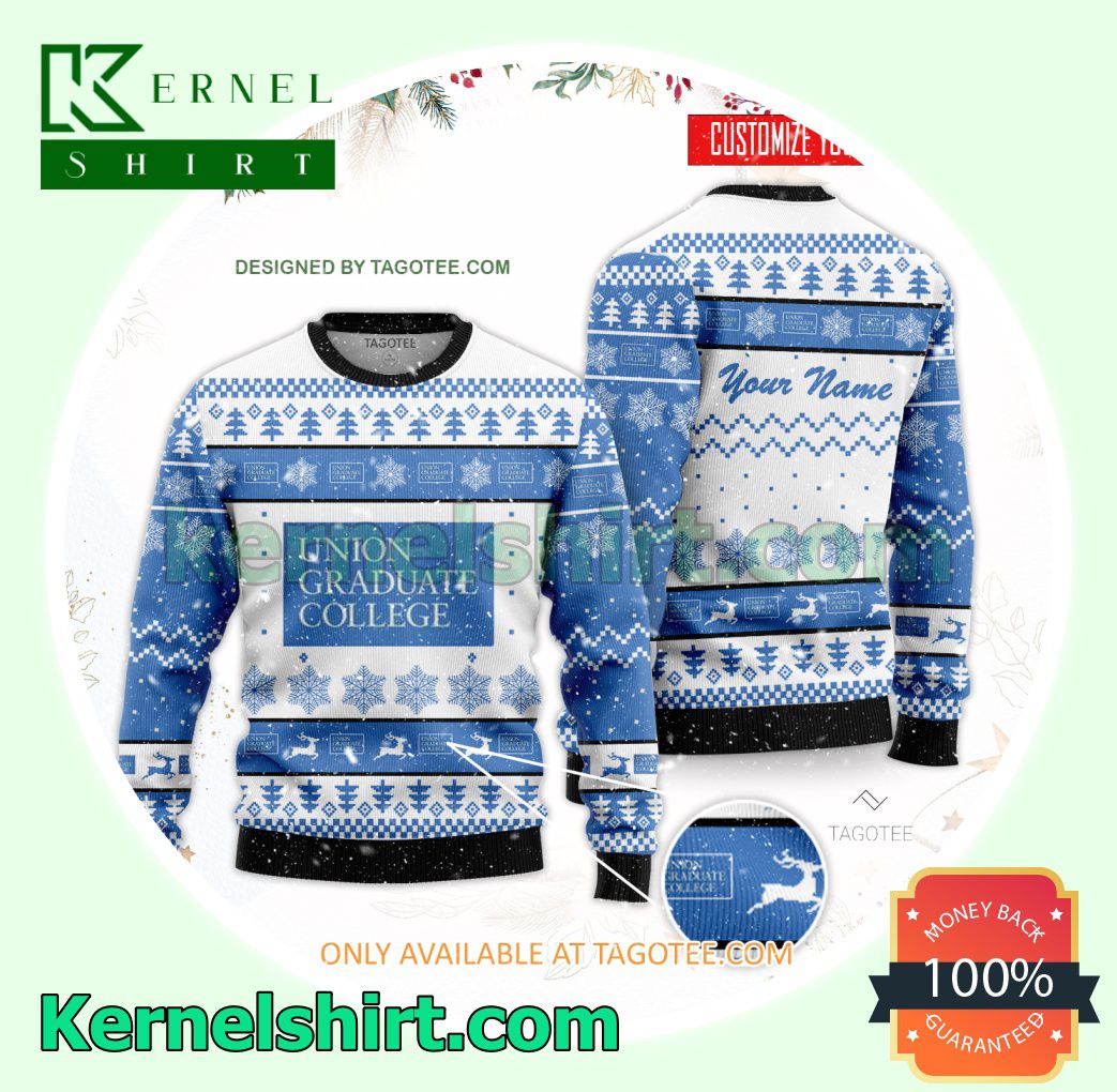 Union Graduate College Logo Xmas Knit Sweaters