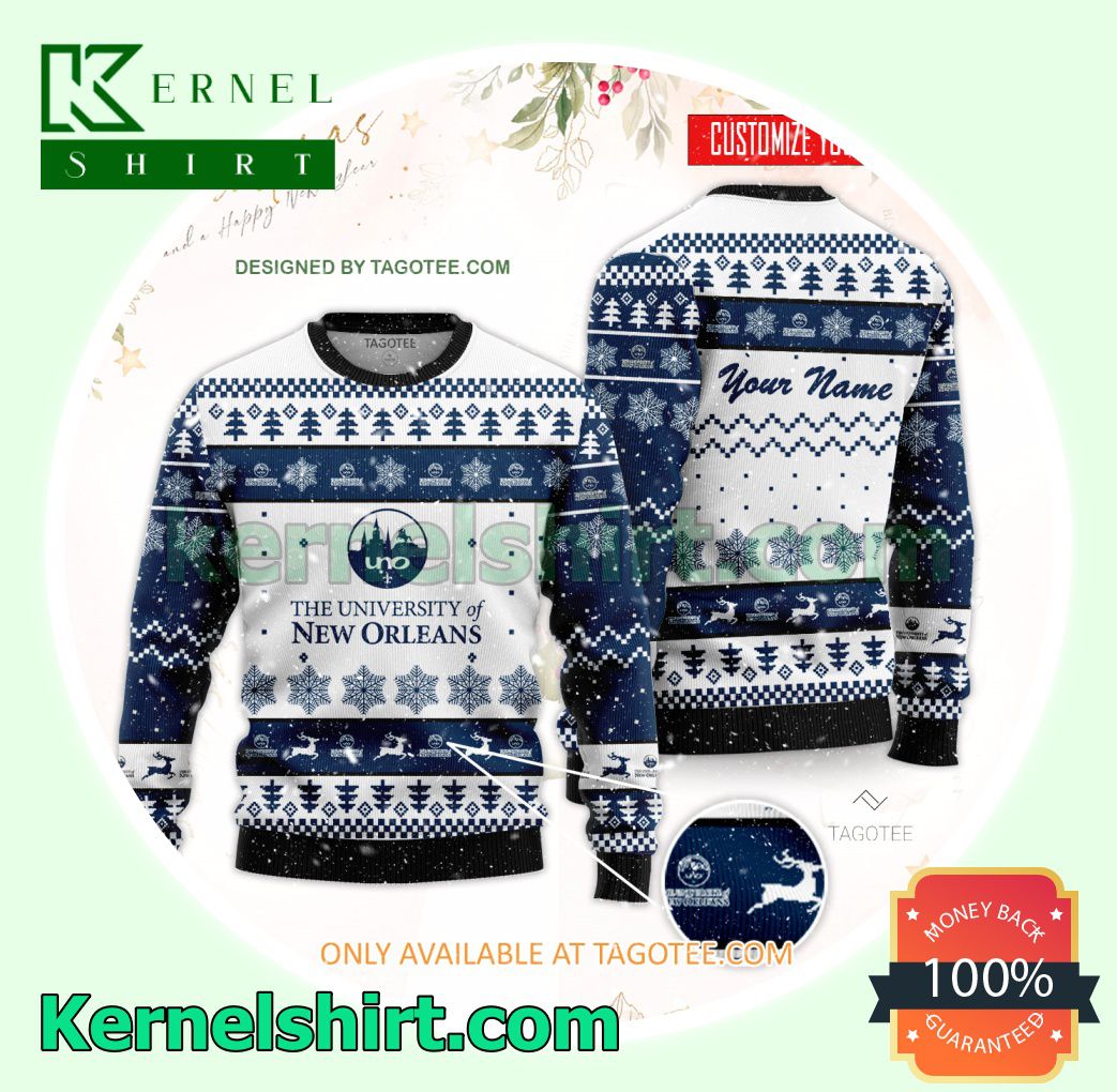 University of New Orleans Student Xmas Knit Sweaters