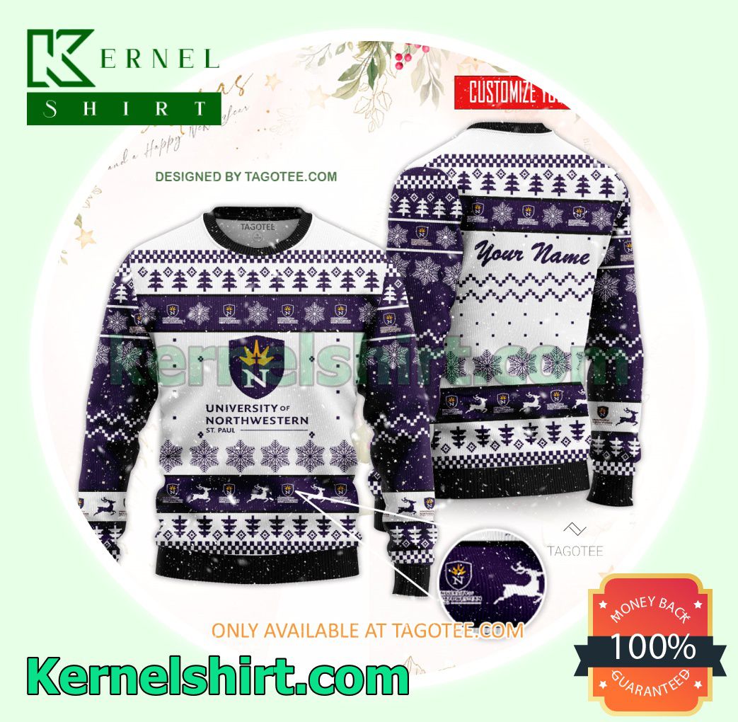 University of Northwestern-St Paul Logo Xmas Knit Sweaters