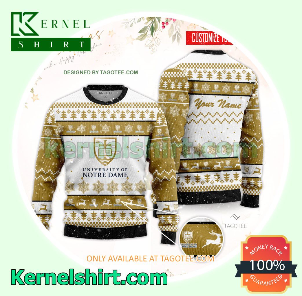 University of Notre Dame Student Xmas Knit Sweaters