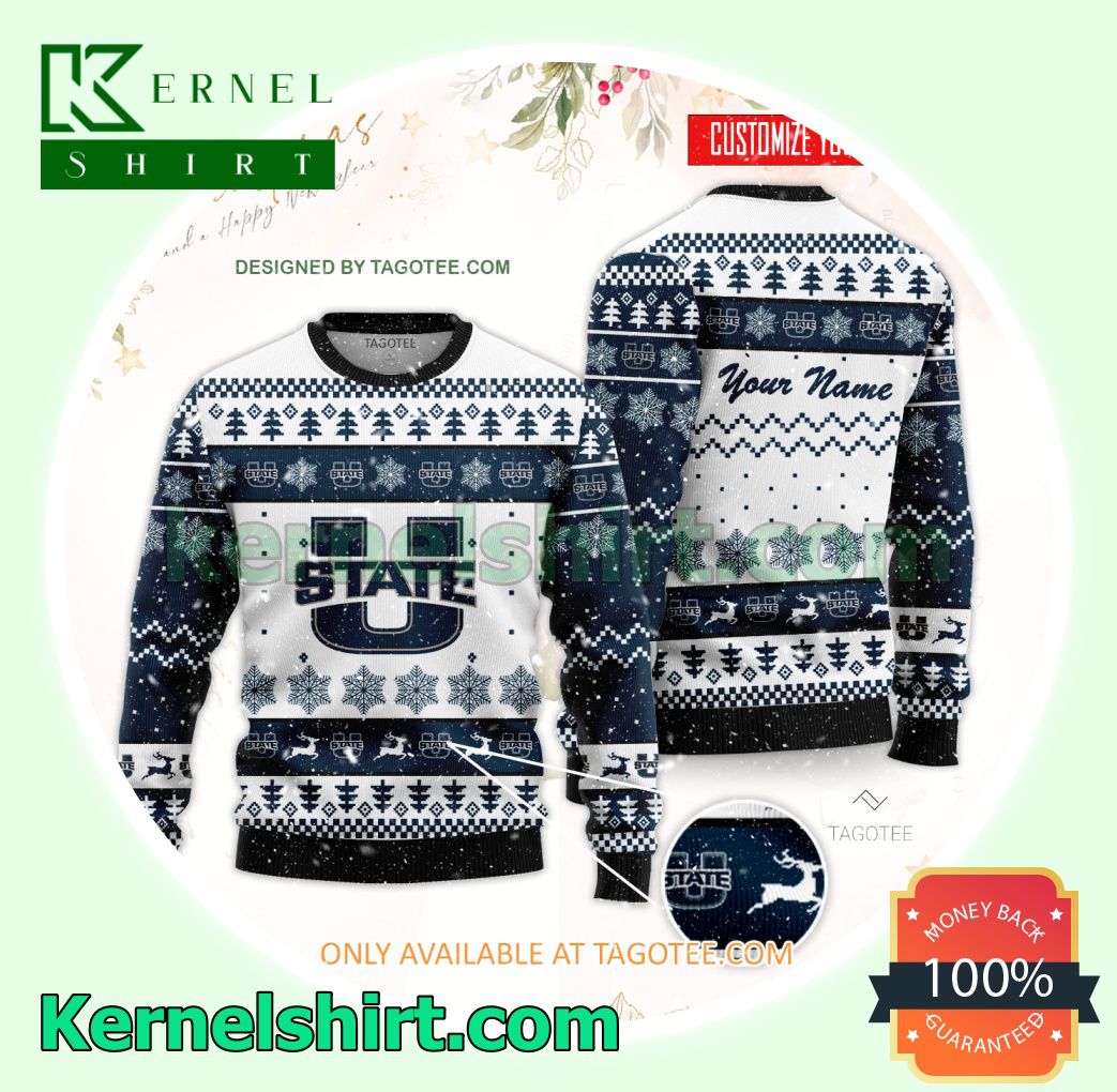 Utah State University Logo Xmas Knit Sweaters