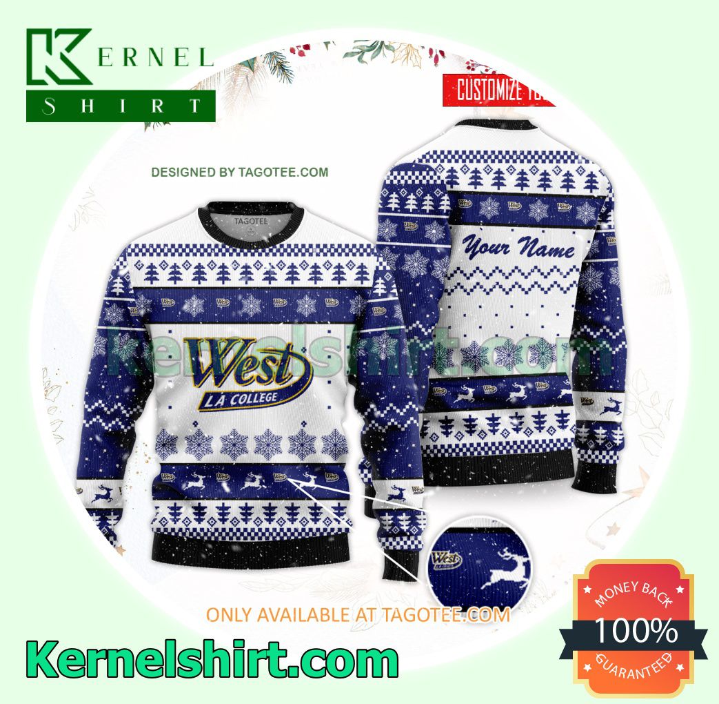 West Los Angeles College Logo Xmas Knit Sweaters