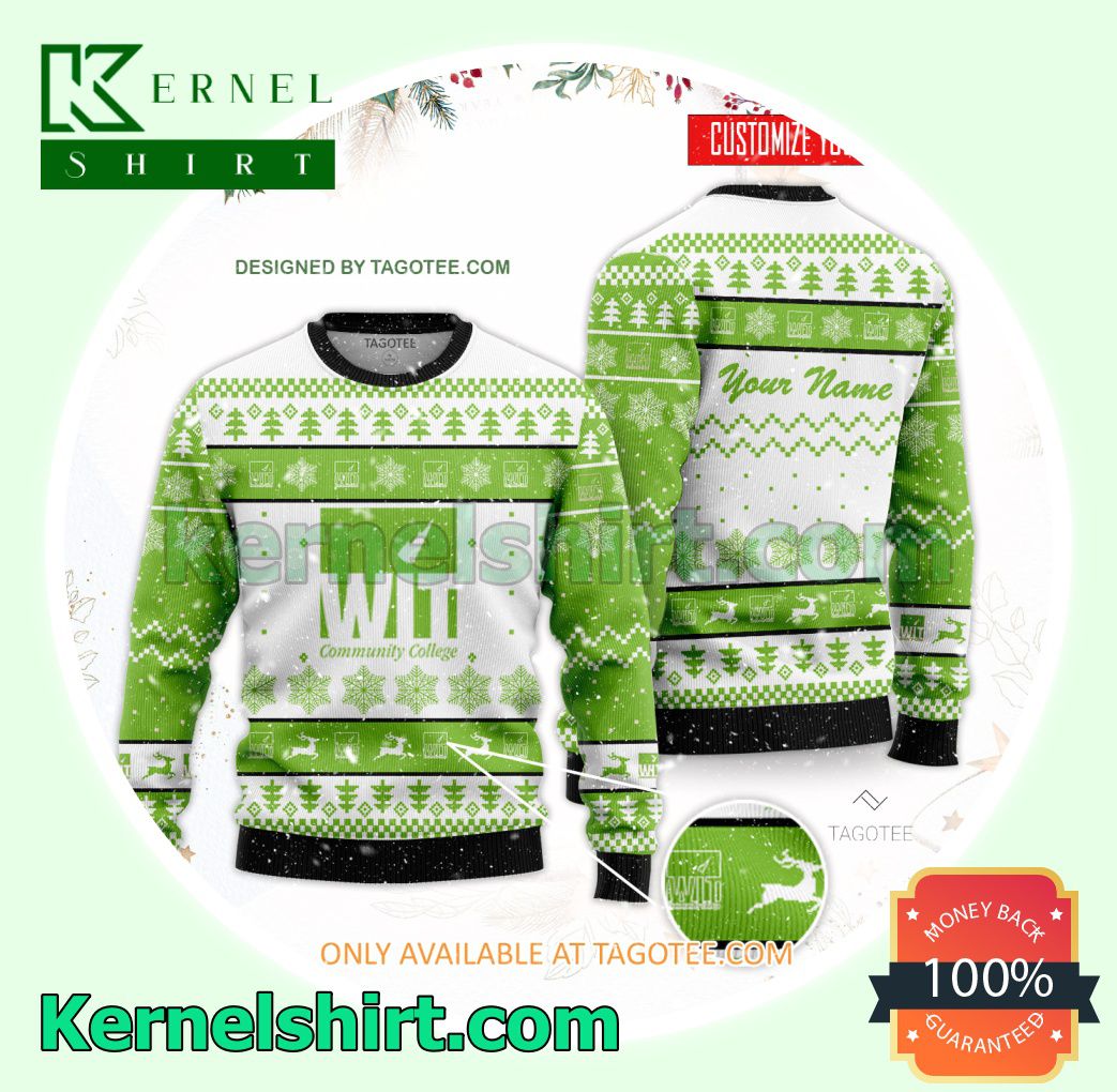 Western Iowa Tech Community College Logo Xmas Knit Sweaters