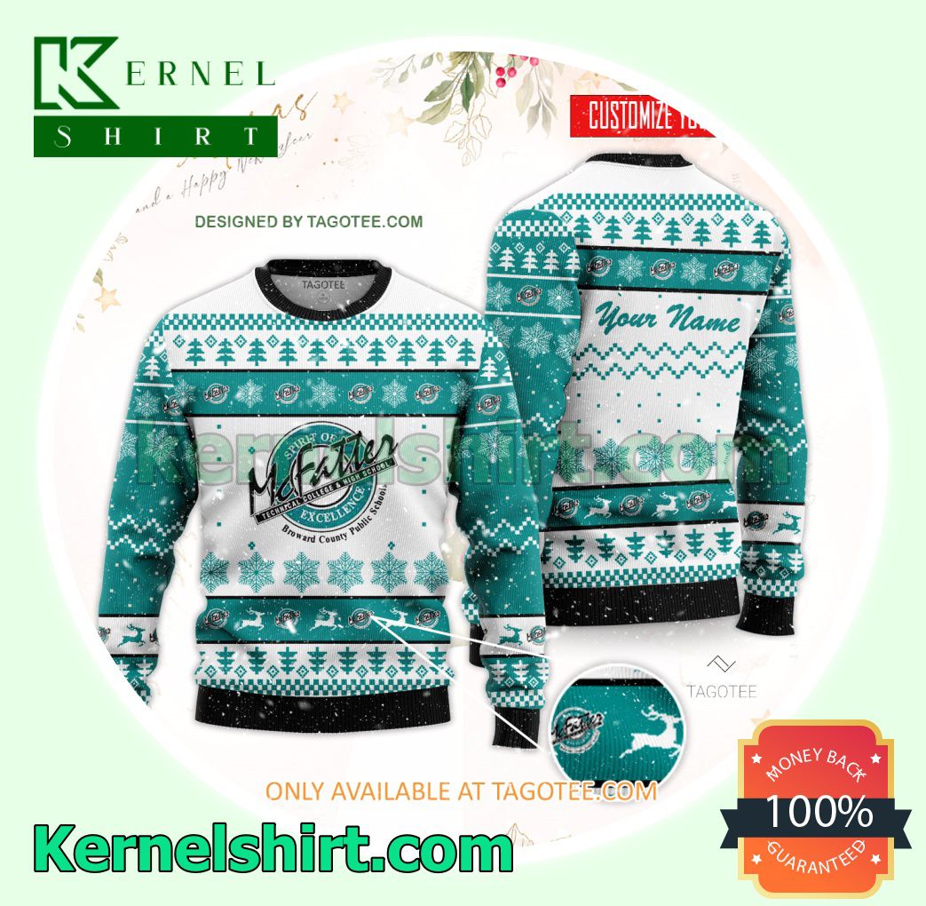 William T McFatter Technical College Logo Xmas Knit Sweaters