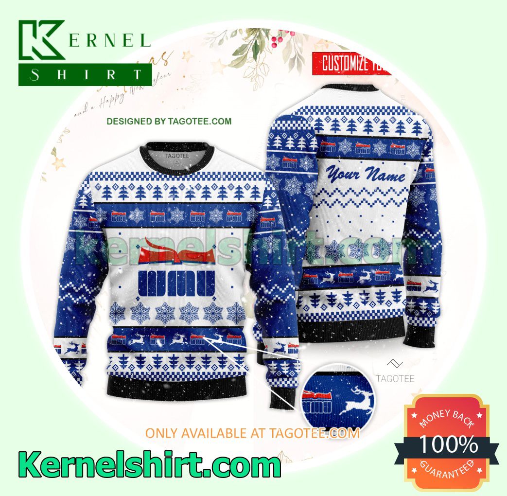 World Mission University Logo Xmas Knit Sweaters