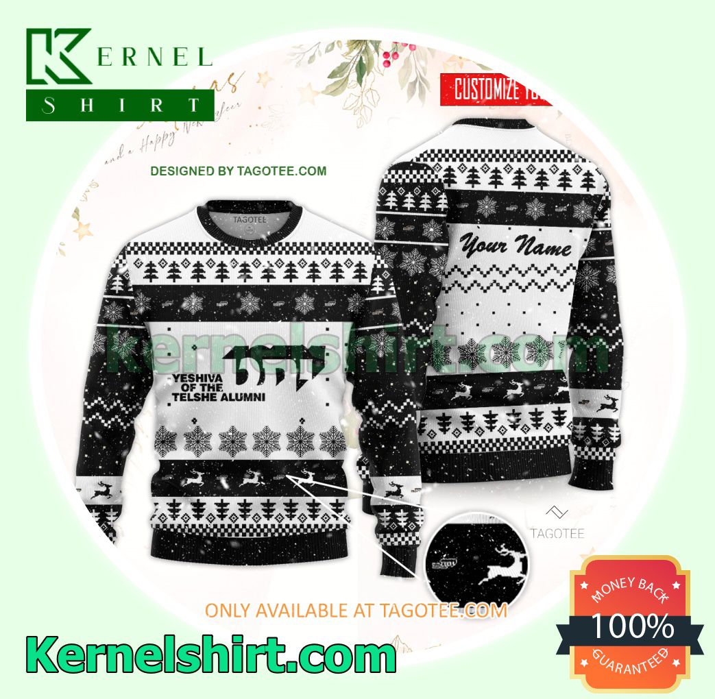 Yeshiva of the Telshe Alumni Logo Xmas Knit Sweaters