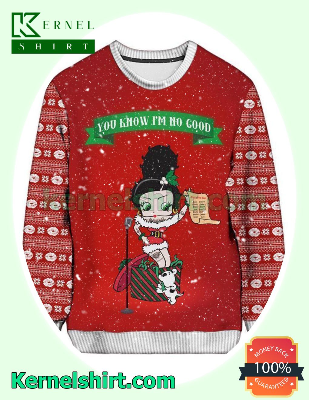 You Know I'm No Good Naughty List Xmas Knit Sweaters