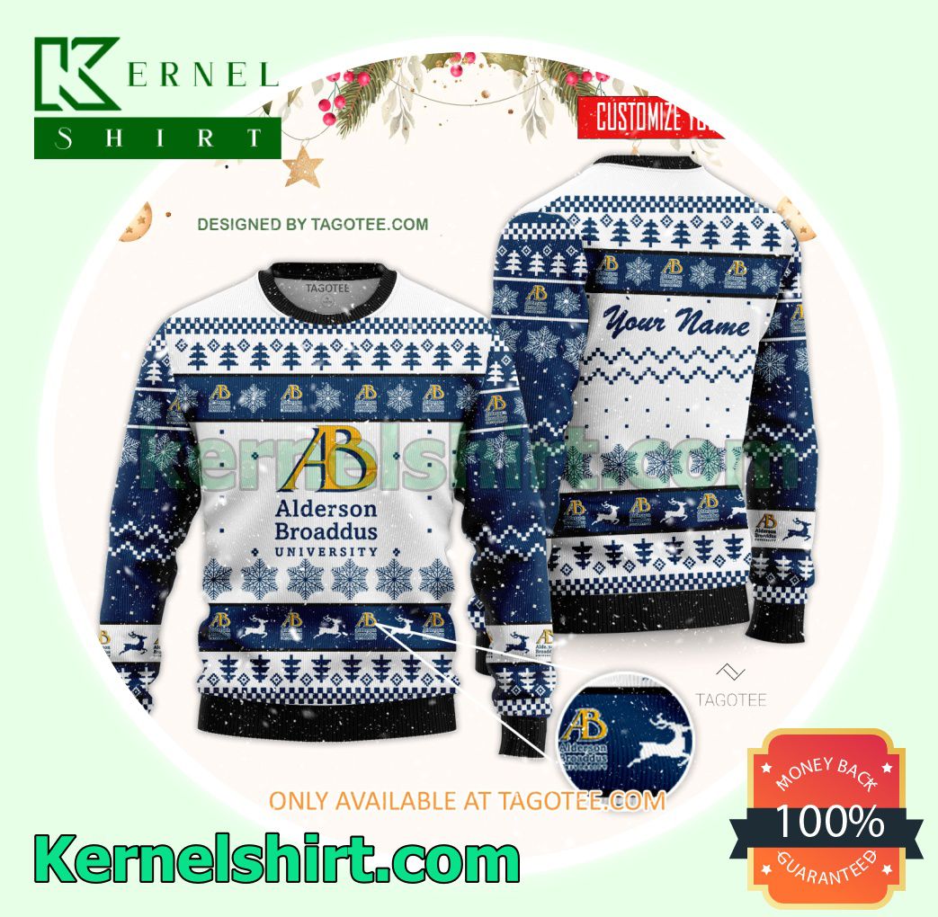 Alderson-Broaddus University Logo Xmas Knit Sweaters