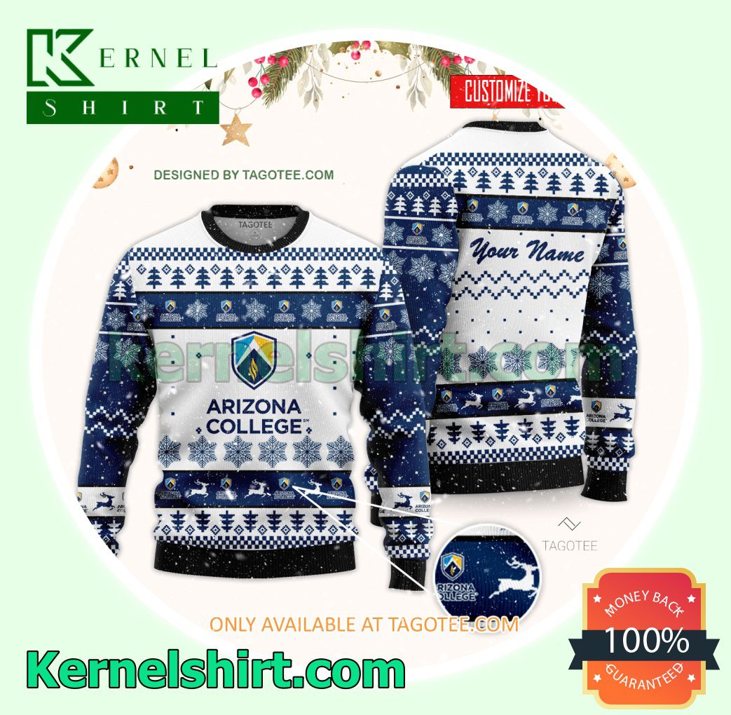 Arizona College Logo Xmas Knit Sweaters